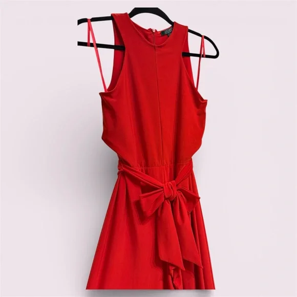Ralph Lauren Vibrant Red Tie-Waist Jumpsuit - Picture 7 of 13